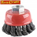WIRE CUP BRUSH TWISTED 65MMXM14 BULK